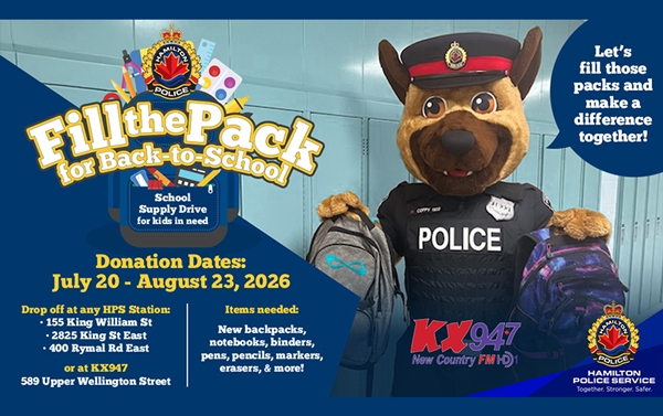 Hamilton Police Fill-the-Pack Back-to-School Supply Drive